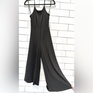 NWT Urban Outfitters Halter Cross-Hatch Back Black Jumpsuit - M